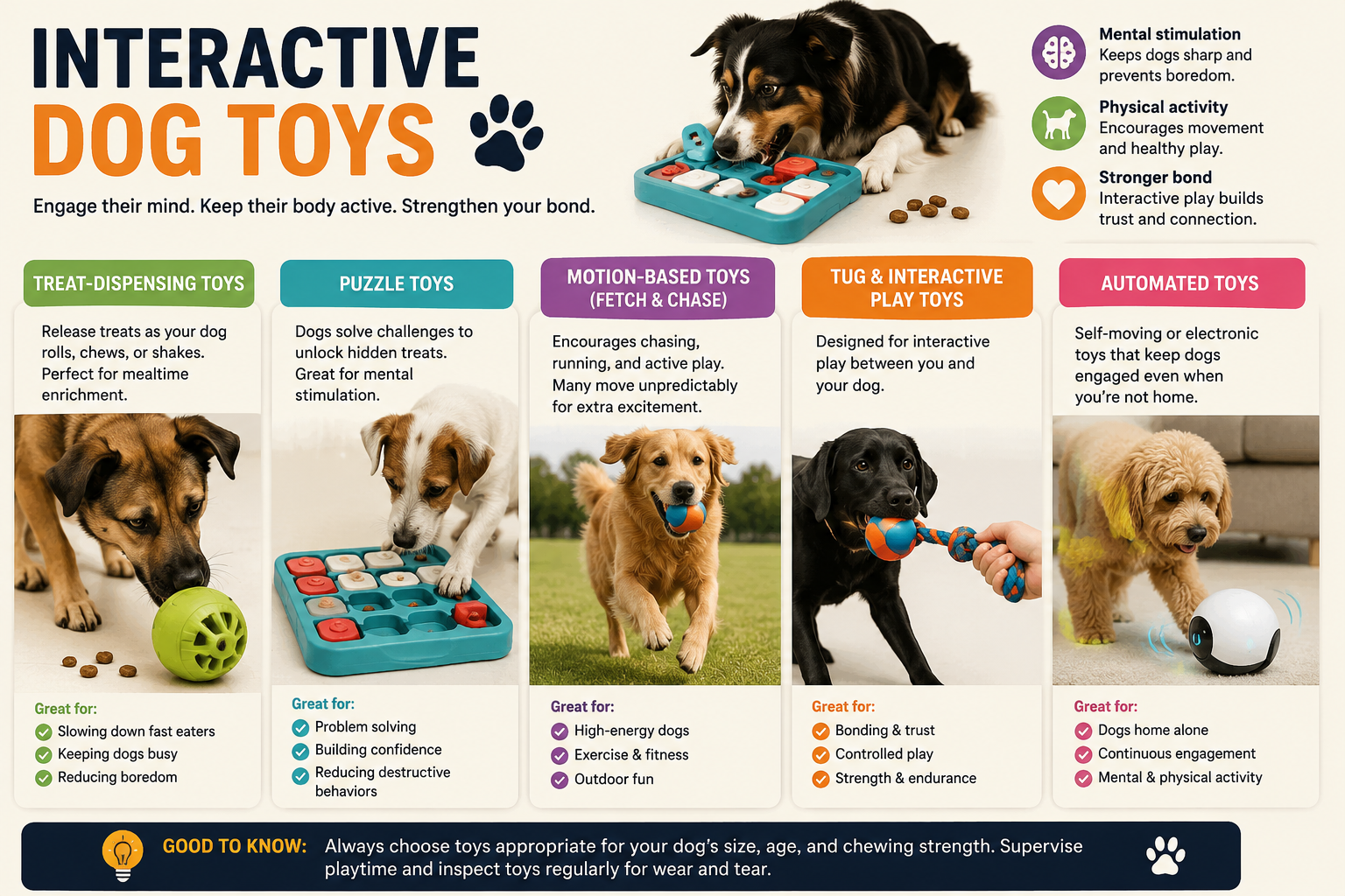 Interactive dog toys
